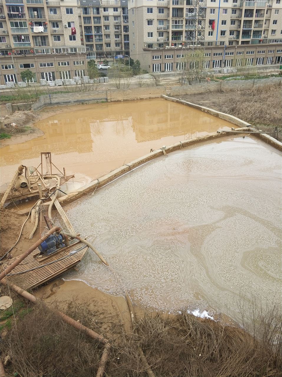 榆树沉淀池淤泥清理-厂区废水池淤泥清淤